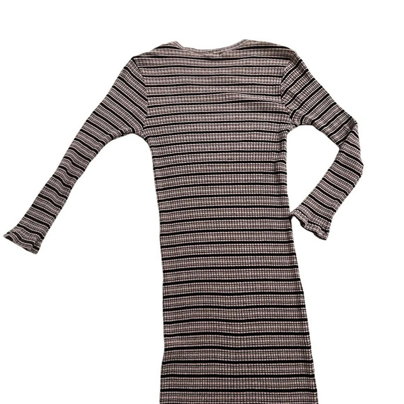 Revolve Monrow Ribbed Striped Knit 3/4 Sleeve Bodycon Midi Dress Women’s Size M - Picture 11 of 14